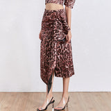 Safari Asymmetric maxi skirt in colors