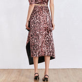 Safari Asymmetric maxi skirt in colors