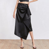 Safari Asymmetric maxi skirt in colors