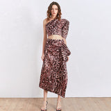 Safari Asymmetric maxi skirt in colors