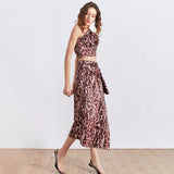 Safari Asymmetric maxi skirt in colors