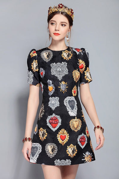 DARLING puff-sleeve mini dress