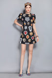 DARLING puff-sleeve mini dress