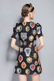 DARLING puff-sleeve mini dress