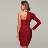 CANNA one-sleeve slit mini dress