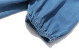 Bowknot short-sleeve denim dress