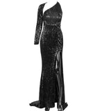 MARISHKA High-Slit Evening Gown