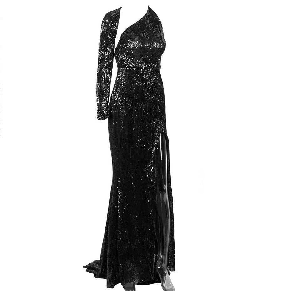 MARISHKA High-Slit Evening Gown