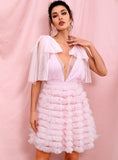 REGINA Puffy dress in pink