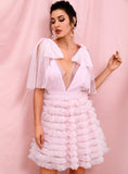 REGINA Puffy dress in pink