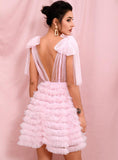 REGINA Puffy dress in pink