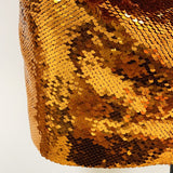 Bronze orange party mini skirt