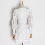 LUELLA V-Neck lace dress in colors