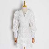 LUELLA V-Neck lace dress in colors