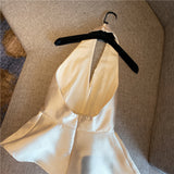 Satin bow top in colors