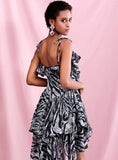 CAROLINA Long back Ruffled Strap Dress