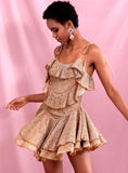 SELENA ruffled layered mini dress