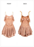 SELENA ruffled layered mini dress