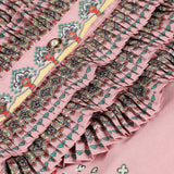 AURORA 3/4 printed pink dress