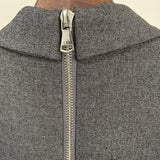 Double-breasted lapel blazer dress in gray