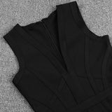 MANDY V-Neck skater midi dress