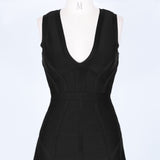 MANDY V-Neck skater midi dress