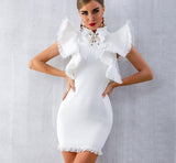 WHITE ORCHID sheath mini dress