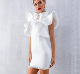 WHITE ORCHID sheath mini dress