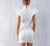 WHITE ORCHID sheath mini dress