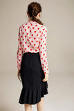 Hearted silk summer blouse