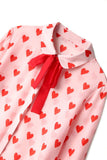 Hearted silk summer blouse