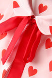 Hearted silk summer blouse
