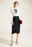Sophisticated lapel silk blouse