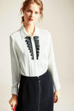 Sophisticated lapel silk blouse