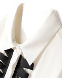 Sophisticated lapel silk blouse