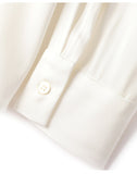 Sophisticated lapel silk blouse