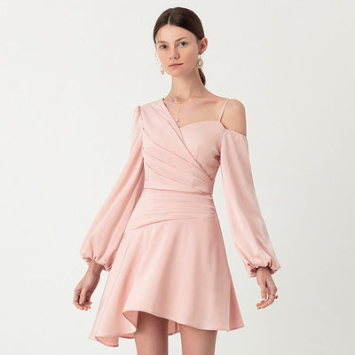 ZANEA Asymmetric Mini Dress