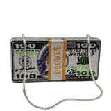 HUSTLA dollar bill clutch