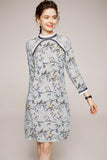 SHANAE Silk printed mini dress