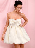 CUSTARD sweetheart  ivory mini dress