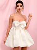 CUSTARD sweetheart  ivory mini dress
