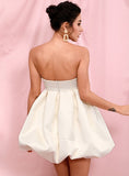 CUSTARD sweetheart  ivory mini dress
