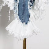 Spaghetti strap denim tunic