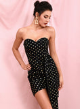 MANUELA sweetheart sashes polka dot dress