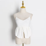 Tulip spaghetti strap crop top