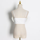 Tulip spaghetti strap crop top