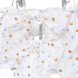 Off-shoulder lantern-sleeve crop top