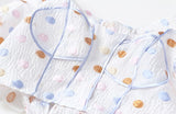 Off-shoulder lantern-sleeve crop top