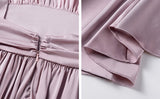 TORY lantern-sleeve pleated dress in powder pink