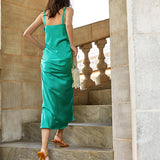 RINNA satin holiday maxi dress